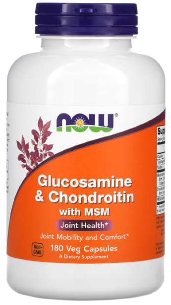 NOW Glucosamine + Chondroitin + MSM 180 кап NOW Glucosamine & Chondroitin MSM 180 капс.