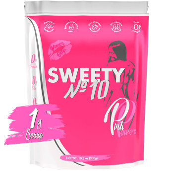 STEEL POWER Pink Power Sweety №10 300 г (сахарозаменитель) В одной ложечке «SWEETY 10» сладости, как в 10 граммах сахара. Это прекрасная альтернатива сладостям без вреда для фигуры, его можно использовать в любые напитки, выпечку (не боится высоких температур и не теряет своих свойств), каши и десерты.