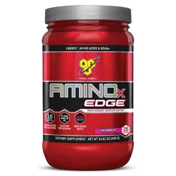 BSN Amino-X EDGE 420г В каждой порции Amino X Edge содержится 10 г аминокислот, а также 125 мг кофеина и некоторые растительные экстракты, которые необходимы для того, чтобы тренировка была продолжительной, а восстановление быстрым.