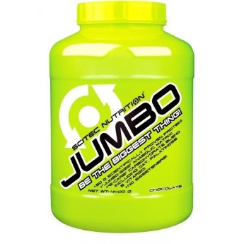 SCITEC JUMBO (4,4 кг) Scitec Nutrition Jumbo – гейнер, который подходит для спортсменов с любым телосложением (эктоморфов, мезоморфов, эндоморфов). Употребление данного продукта поможет сбалансировать вашу диету, что непременно приведет к улучшению спортивных результатов.