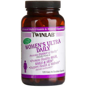 TWINLAB Women`s Ultra Multi Daily 120 капс Women`s Ultra Multi Daily – превосходный набор витаминов и минералов с уникальными растительными формулами.