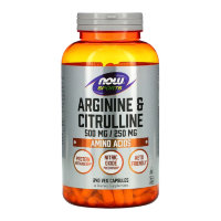 NOW Arginine 500 mg/Citrulline 250 mg (240 вегкапсул)