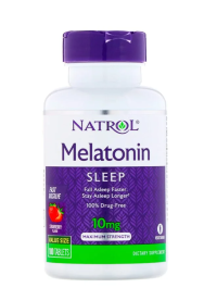 NATROL Melatonin Fast Dissolve Клубника 10 mg (100 таблеток)
