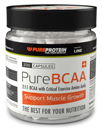 PureProtein BCAA (200 капсул) ВСАА – это комплекс из трех незаменимых аминокислот: лейцина, изолейцина и валина.