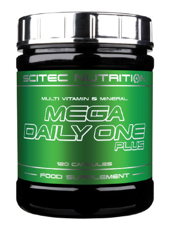 SCITEC Mega Daily One Plus (120 капсул) Scitec Nutrition Mega Daily One Plus – это отличная формула с витаминами и минералами из 25 разных ингредиентов в одном продукте. Она улучшает здоровье и общее самочувствие.