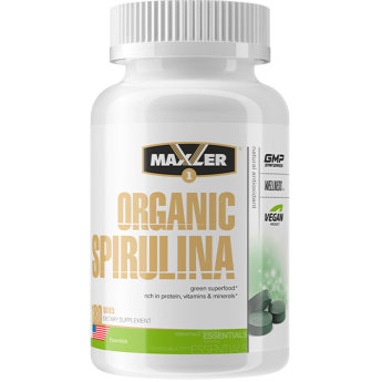 MAXLER USA Organic Spirulina 500 mg (180 таблеток) Натуральная добавка, которая укрепляет иммунную систему и поддерживает сердечно-сосудистую систему. Она также обладает антиокисдантными и противовоспалительными свойствами.