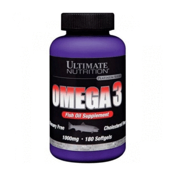 ULTIMATE Omega-3 1000 мг 180 кап Ultimate Nutrition Omega-3 – это 1000 мг Омега-3 жирных кислот, включая EPA и DHA.