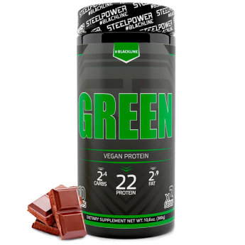 STEEL POWER Green Protein 300 г GREEN - коктейль на основе уникальных растительных белков овса и гороха. С точки зрения здоровья, поддержания и роста мышечной ткани, важно не только количество потребляемого белка, но и полноценность его аминокислотного состава, усвояемость и содержание ВСАА аминокислот.