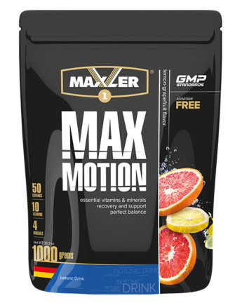 MAXLER EU Max Motion (Пакет) 1000 г Max Motion витаминно-минеральный комплекс, используемый для приготовления изотонического напиток.
Во время интенсивных нагрузок организм теряет большое количество жидкости; важные минералы и микроэлементы выделяются с потом. Обычная вода не дают желаемого результата в восстановлении этих элементов, поэтому Max Motion нужен дл восстановления.