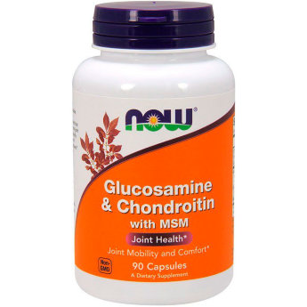 NOW Glucosamine + Chondroitin + MSM (90 вегкапсул) Глюкозамин и хондроитин в составе Glucosamine Chondroitin от NOW помогут вам улучшить состояние своего опорно-двигательного аппарата. 