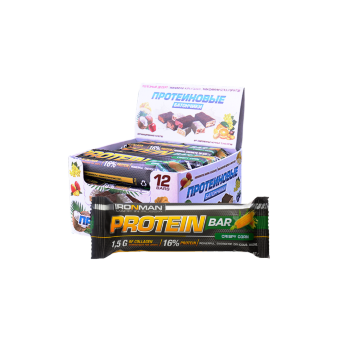IRONMAN Protein Bar 50 г (коробка 24 шт) IRONMAN Protein Bar 50 г (24 шт)