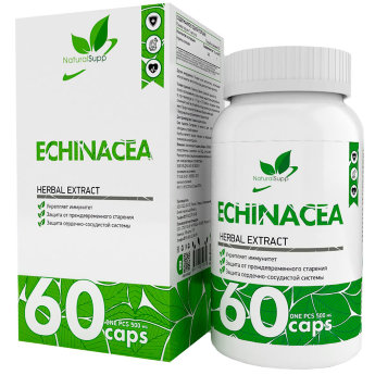 NATURALSUPP Echinacea Эхинацея 400мг (60 капсул) Укрепляет иммунитет , защита от преждевременного старения, защита сердечно-сосудистой системы.