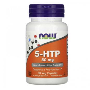 NOW 5-HTP 50мг (30 вегкапсул)  5-HTP от NOW - 5-гидрокситриптофан - аминокислота, попадая в мозг, увеличивает возможности передающих нейронов создавать серотонин - один из важнейших нейромедиаторов.