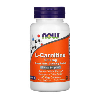 NOW L-Carnitine 250 мг (60 вегкапсул) Спортивная добавка NOW L-Carnitine предназначена для повышения выносливости и эффективности во время тренировки, а также быстрого увеличения мышечной массы. Жиросжигающая добавка.