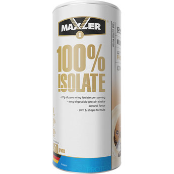 MAXLER EU 100% Isolate (Банка) 450 г 100% Isolate – это высококачественный источник белка, который характеризуется низким содержанием жиров и сахара и высоким содержанием аминокислот (включая BCAA). Продукт производится из лучшего молока от коров на свободном выпасе, обладает отличной смешиваемостью и удивительным натуральным вкусом.