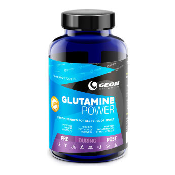 GEON Glutamine Power 180 кап Glutamine Power — это высокоэффективный Л-Глютамин в капсулах. Он необходим каждому спортсмену, так как способствует ускорению синтеза белка, укреплению иммунной системы и синтезу собственного гормона роста.