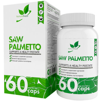 NATURALSUPP Saw Palmetto Со Пальметто 500мг (60 капсул) Тонизирует и укрепляет организм, является афродизиаком, повышает уровень тестостерона.