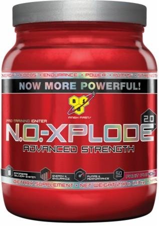 BSN N.O.-Xplode 2.0 (50 порций) BSN N.O.-Xplode 2.0 - это:
 заряд энергии, мотивация, интенсивность
 увеличение ментальной фокусировки
 повышение производительности, силы и выносливости
 немедленное расширение мускулов и сосудов
 повышение и поддержание уровня оксида азота (NO).
