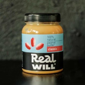 REALWILL Арахисовая паста 500г Арахисовая паста Real Will не содержит сахара, гидрогенизированных масел, красителей, консервантов.