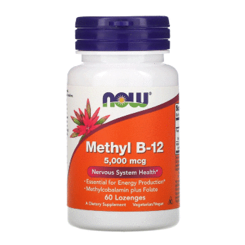 NOW Methyl B-12 5000мкг (60 леденцов) NOW Methyl B-12 нормализует работу нервной системы, регулирует обмен жиров. Поддержка сердечно-сосудистой системы.