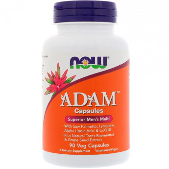 NOW Adam Men`s Multiple Vitamin (90 софтгелей) «ADAM» (Адам) – обеспечит комплексную поддержку организма мужчины в питательных веществах.