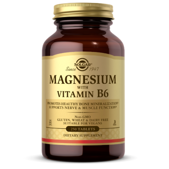 SOLGAR Magnesium with Vitamin B6 133/8 mg (250 таблеток) SOLGAR Magnesium with Vitamin B6 133/8 mg (250 таблеток)