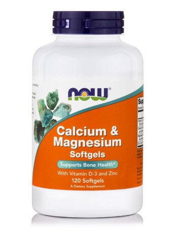 NOW Calcium &amp; Magnesium Softgels + D3 and Zinc (120 софтгелей) ​Calcium & Magnesium от  NOW содержит витамин D и цинк, предлагая сбалансированный и взаимодействующий состав из незаменимых минералов. Укрепляет кости и зубы, способствует здоровой ферментной деятельности и оказывает антиоксидантную поддержку.