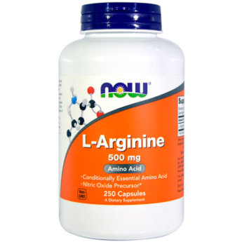 NOW L-Arginine Л-Аргинин 500mg (250 вегкапсул) Аргинин способствует увеличению мышечной массы и уменьшению жиров при адекватной физической нагрузке.