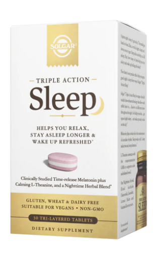 SOLGAR Triple Action Sleep (30 таблеток) ^ ​Solgar Triple Action Sleep поможет вам расслабиться, хорошо выспаться и проснуться готовым к новому дню!
