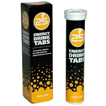 25 Час Energy Drink Tabs (15 таблеток) Энергетические напитки в быстрорастворимых таблетках "25 Energy Drink TABS"!