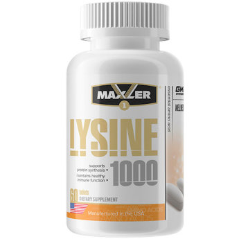 MAXLER USA Lysine 1000 60 таб С каждой порцией Lysine 1000 от Maxler вы получите 1000 мг лизина. Данная аминокислота относится к незаменимым аминокислотам, поэтому должна поступать в организм с пищей или в составе добавок. Лизин нужен нашему организму для мышечного роста. Данная аминокислота участвует в синтезе коллагена, стимулирует иммунную функцию, а также вносит свой вклад в улучшение работоспособности организма.