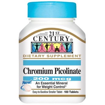 21ST CENTURY Chromium Picolinate 200 мкг (100 таблеток) 