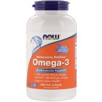 NOW Omega 3 (200 софтгелей)