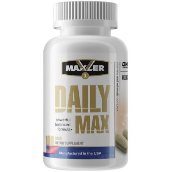 MAXLER USA Daily Max (100 таблеток) Daily Max обеспечивает 100% рекомендуемой суточной нормы 12 важнейших витаминов и минералов.