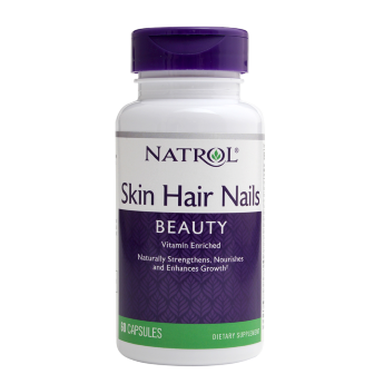 NATROL Skin Hair Nails Women`s (60 капсул) Витаминный комплекс от Natrol создан для красоты волос, ногтей и кожи. Пищевая добавка, разработанная с учетом потребностей женского организма. В составе только натуральные компоненты: витамины, минералы и экстракты растений.
