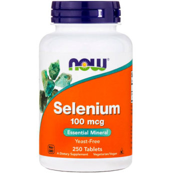 NOW Selenium 100 мкг (250 таблеток) Биоактивная добавка содержит комплекс витаминов и необходимых организму минералов для поддержания иммунитета и препятствования развитию онкологических заболеваний у мужчин и женщин.