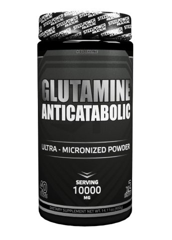 STEEL POWER Glutamine Anticatabolic 400 г (40 порций) Глютамин - условно незаменимая аминокислота, входящая в состав белка и необходимая для эффективного роста мышц и поддержки иммунной системы.