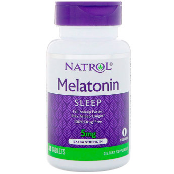 NATROL Melatonin 5 mg (60 таблеток) Мелатонин — это естественный гормон, присутствующий в организме человека и способствующий более спокойному сну.
