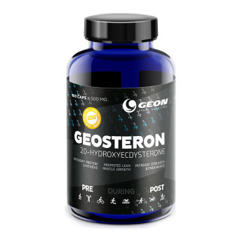 GEON Geosteron 100 кап Geosteron — продукт, изготовленный из натурального растительного сырья, необходимый для ускорения метаболизма белка в организме.